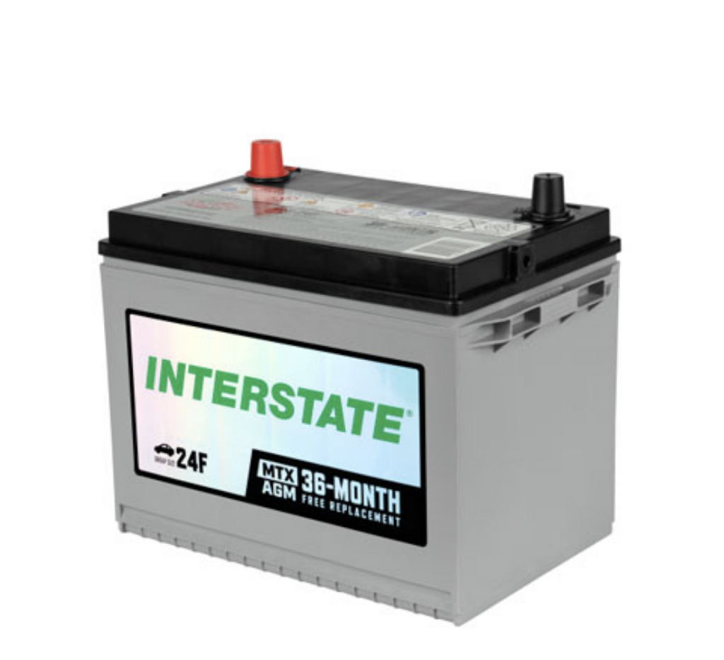 12 Volt Battery Group 24F Interstate AGM Toyota Rav4 EV QC Charge