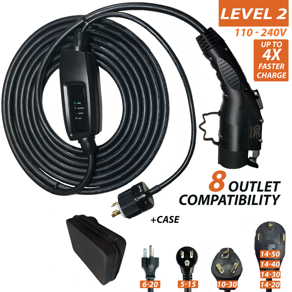 Go-Cable™ Level 2 Tri-Voltage 120V-208V-240V J1772 Charger – QC Charge